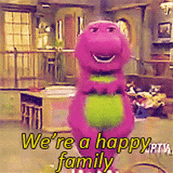 Barney We're A Happy Family GIF