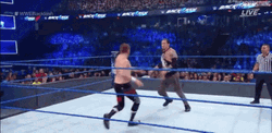 Baron Corbin Back Breaker Chokeslam Sami Zayn GIF