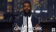 Baron Vaughn Lift Hands Great Work GIF