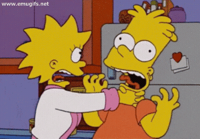 Bart And Lisa Simpson GIF