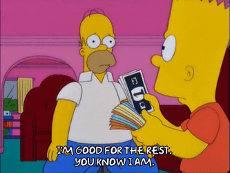 Bart Counting Monopoly Money Homer The Simpsons GIF