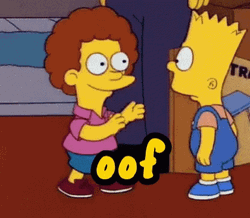 Bart Push Away Todd Flanders Oof  GIF