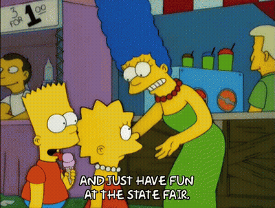 Bart Simpson And Lisa Simpson Are At A State Fair And Just Have Fun At The State Fair GIF