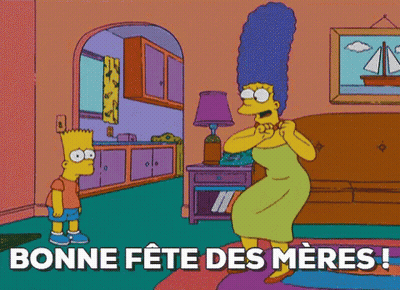 Bart Simpson And Marge Simpson Bonne Fête Des Mères GIF