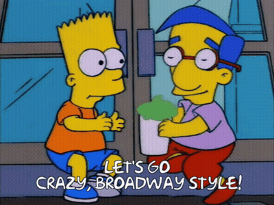Bart Simpson And Milhouse Standing GIF