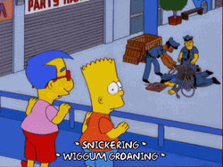 Bart Simpson And Millhouse Van Houten Snickering GIF