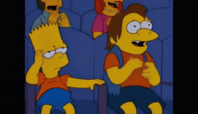 Bart Simpson And Ned Flanders Sitting In Theater GIF
