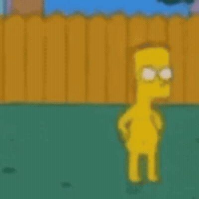 Bart Simpson At Wooden Fence GIF