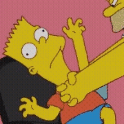 Bart Simpson Attacked By Hand GIF