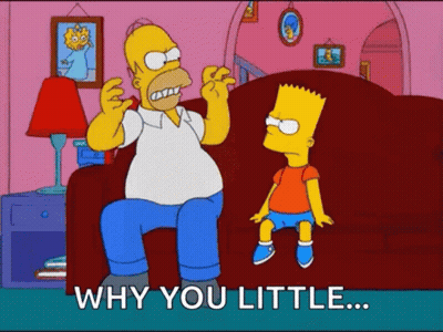 Bart Simpson Attacked By Hand GIF