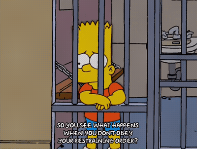 Bart Simpson Behind Bars GIF