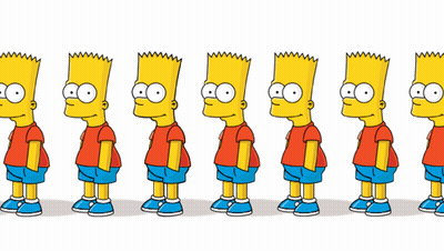Bart Simpson Characters In A Row GIF
