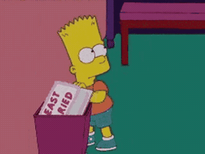 Bart Simpson Cutting Cake Saying At Least You Tried GIF