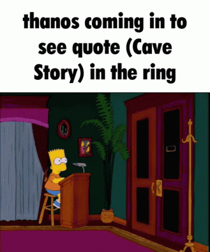 Bart Simpson Desk Thanos Coming To See Quote GIF
