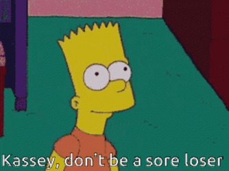 Bart Simpson Dont Be Sore Loser GIF