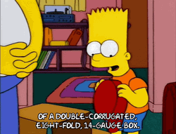 Bart Simpson Double Corrugated Eight Folded Gauge Box GIF