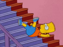 Bart Simpson Falling Down GIF