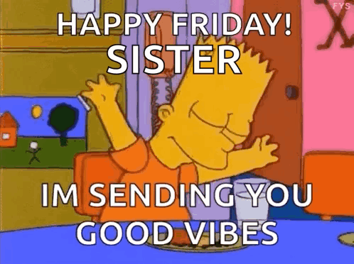 Bart Simpson From The Simpsons Is Sending You Good Vibes . GIF