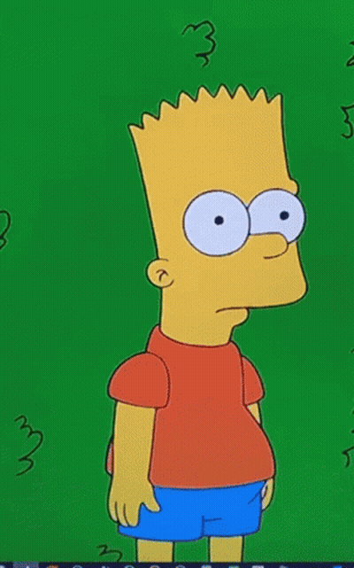 Bart Simpson From The Simpsons Is Standing In Front Of A Green Background . GIF