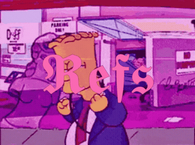 Bart Simpson Giving Middle Finger Next To Refs Sign GIF