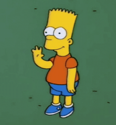 Bart Simpson Giving Peace Sign GIF
