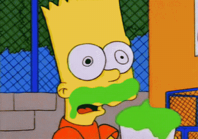 Bart Simpson Holding Bucket Of Green Slime GIF