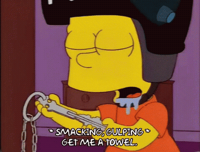 Bart Simpson Holding Chain Crying GIF