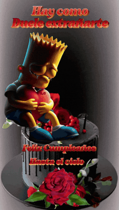Bart Simpson Holding Heart Hay Como Duele Extrañarte GIF