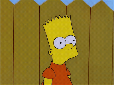 Bart Simpson Holding Sign Saying Yipes GIF