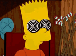 Bart Simpson Hypnotized Spiral Eyes