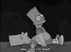 Bart Simpson Im Dead GIF