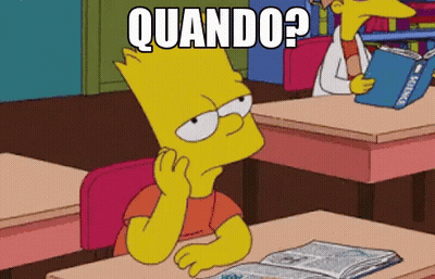Bart Simpson In Classroom Asking Quando GIF