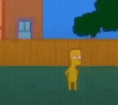 Bart Simpson In Front Of Fence GIF