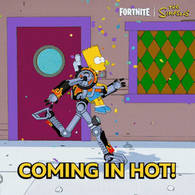 Bart Simpson In Robot Costume Coming In Hot GIF