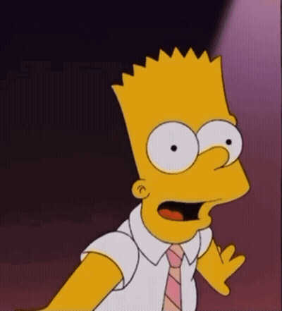 Bart Simpson In White Shirt And Pink Tie GIF
