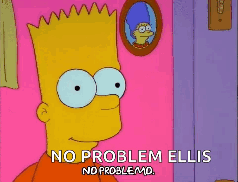 Bart Simpson Is Standing In Front Of A Pink Door Looking At A Picture Of Marge Simpson . GIF