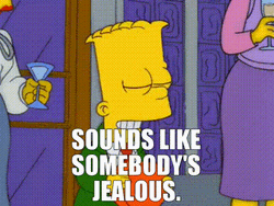 Bart Simpson Jealous GIF