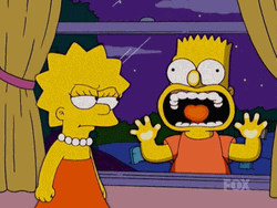 Bart Simpson Licking Window Glass GIF