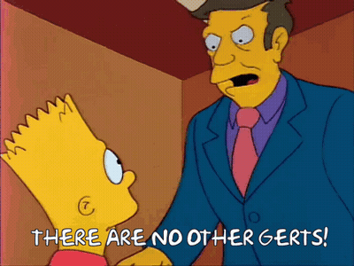 Bart Simpson Man In Suit No Other Gers GIF