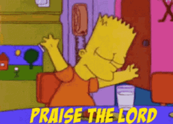 Bart Simpson Praise The God GIF