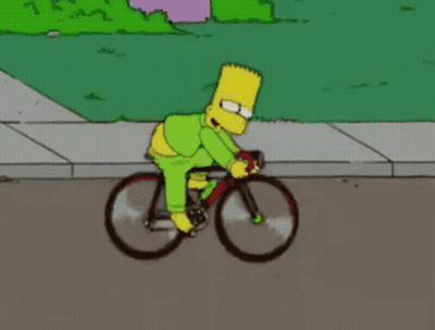 Bart Simpson Riding A Bike GIF