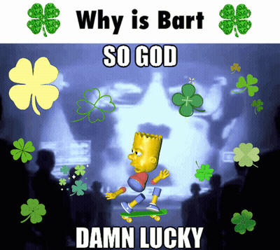 Bart Simpson Riding Skateboard Why Is Bart So God Damn Lucky GIF