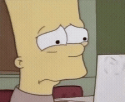 Bart Simpson Sad Looking At Paper GIF