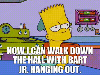 Bart Simpson Saying Can't Sleep Clown'll Eat Me GIF
