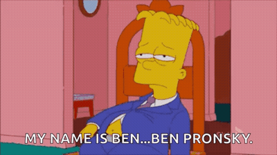 Bart Simpson Saying His Name Is Ben Ben Prorsky GIF