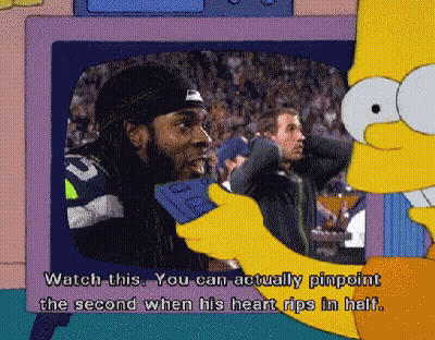 Bart Simpson Says Watch This You Can Actually Pinpoint The Second When His Heart Ribs In Half GIF