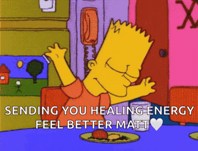 Bart Simpson Sending You Healing Energy Feel Better Matt GIF