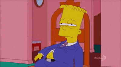 Bart Simpson Sitting With Beer GIF