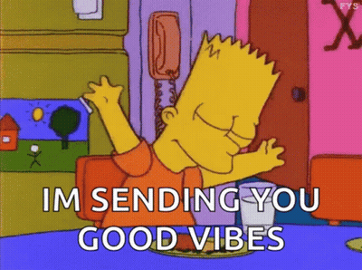 Bart Simpson Smiling Sending Good Vibes GIF