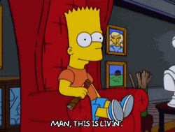 Bart Simpson Smoking GIF